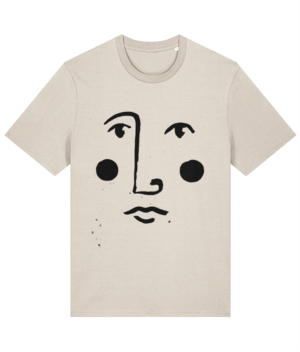 Colombina Hand Drawn Art Print - Unisex Organic Raw Cotton T-shirt
